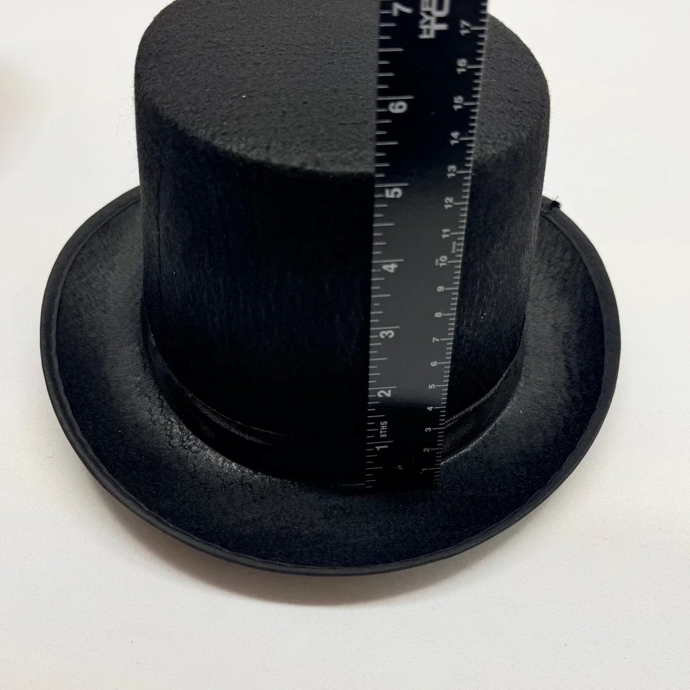 Black Top Hat Costume Accessory Adult Cosplay Party Novelty